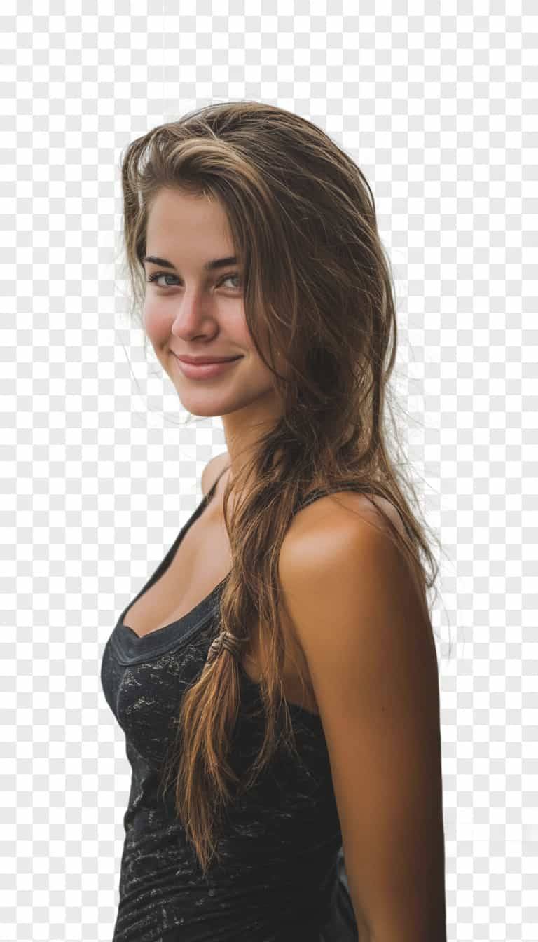 The background of the woman removed.