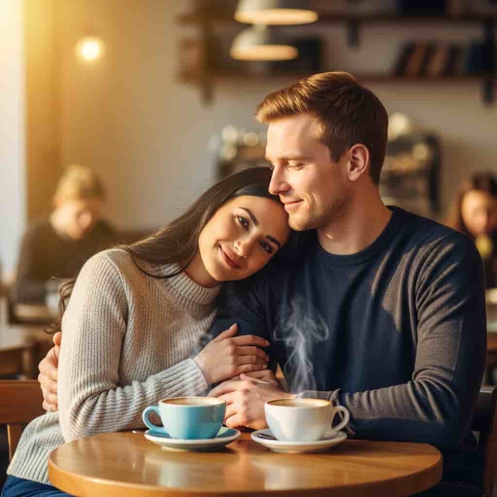 AI couple photo example generated from two portraits