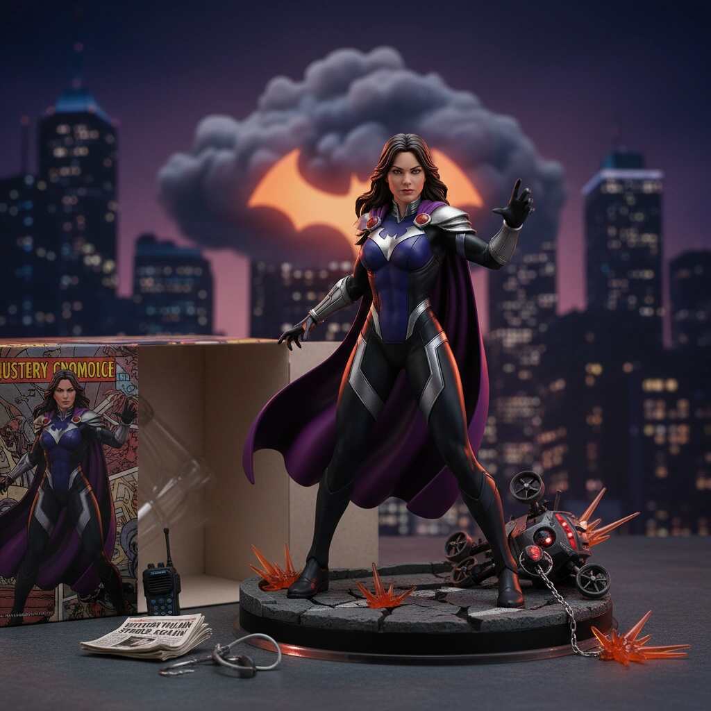 Cosplay figurine render of an anime hero unleashing an energy slash.