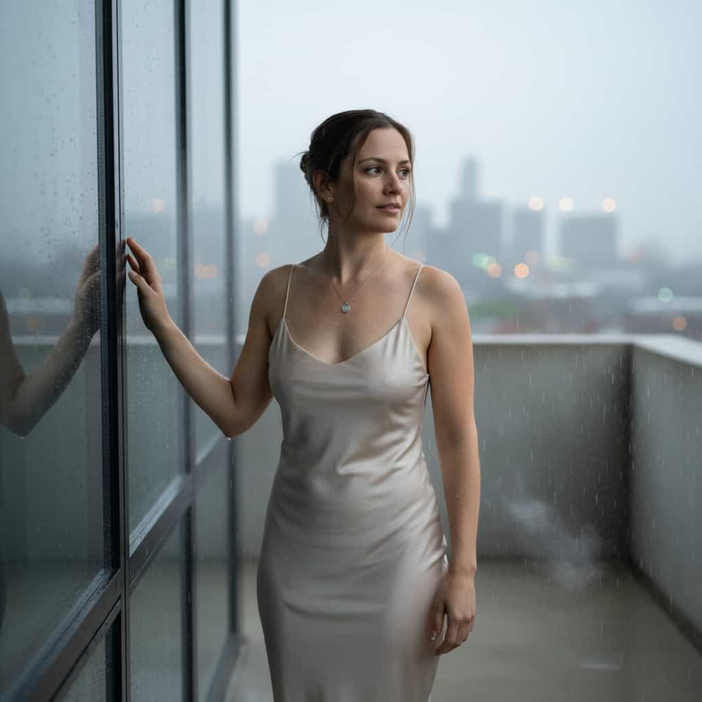 Sabrina R. window morning light portrait.