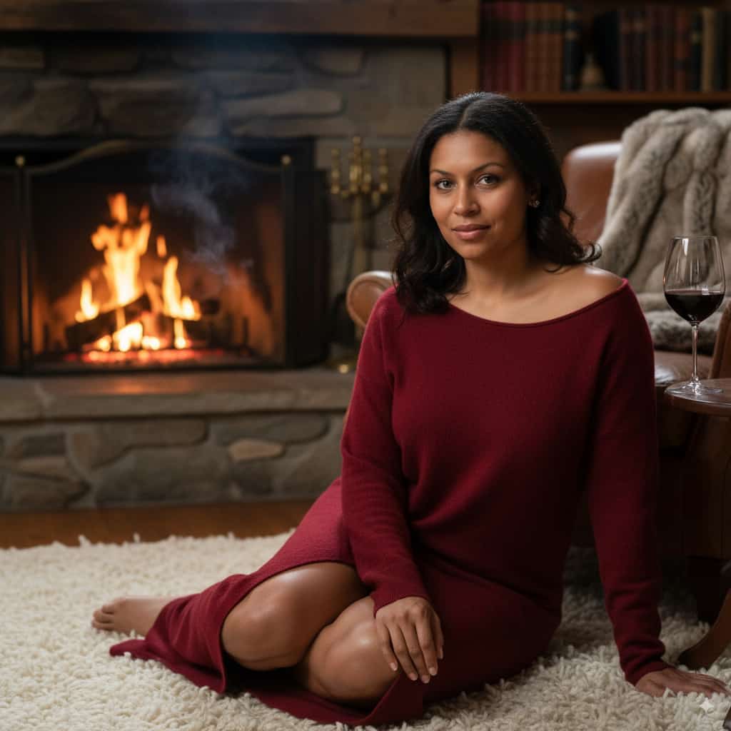 Simone M. rooftop evening portrait.